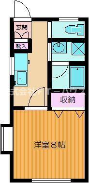 フォレスト(1K/2階)の間取り写真