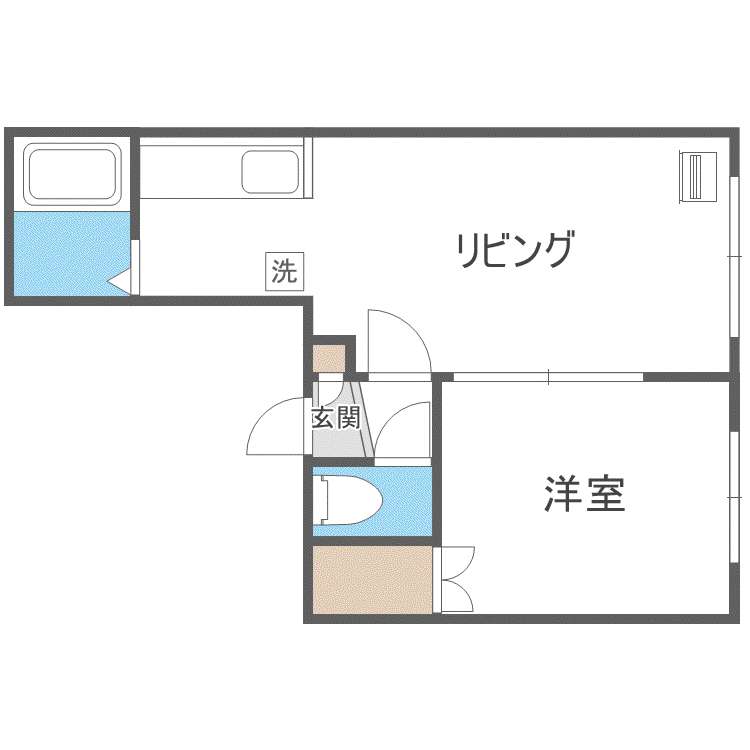 SAPPORO元町壱番館(1LDK/2階)の間取り写真