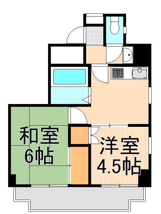 メインステージ北千住(2DK/3階)の間取り写真