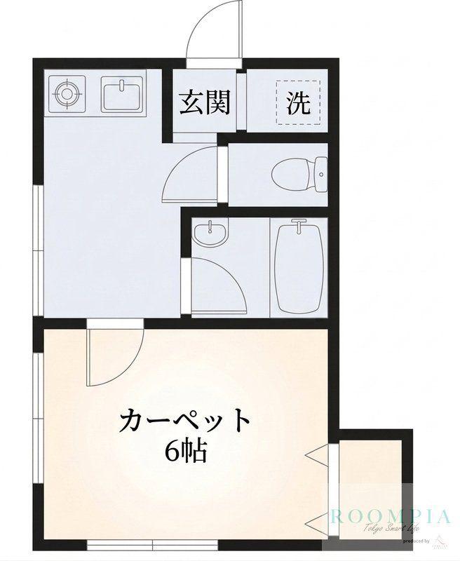 近藤荘(1K/2階)の間取り写真