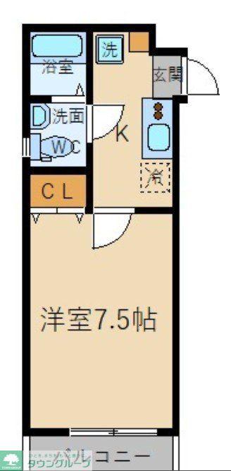 パールマンション鷺宮(1K/3階)の間取り写真