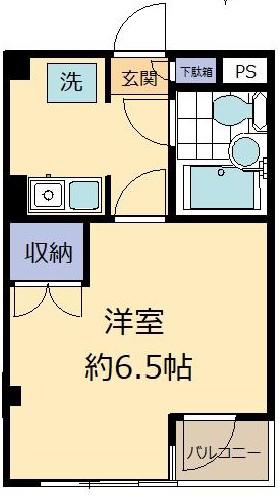 メゾンマルタ氷川台(1K/3階)の間取り写真