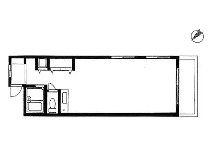 中電ビル(ワンルーム/2階)の間取り写真