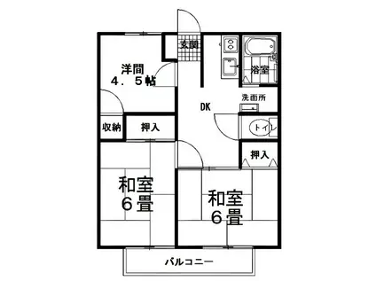 メゾンド大町(3DK/1階)の間取り写真