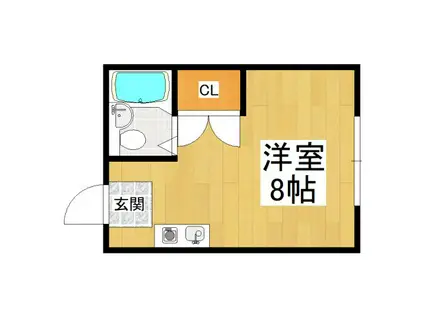 スコルピオ清和(ワンルーム/1階)の間取り写真