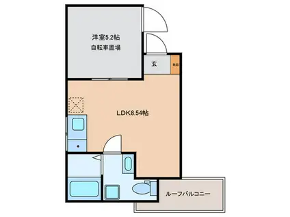 ガレット学研都市(1LDK/5階)の間取り写真