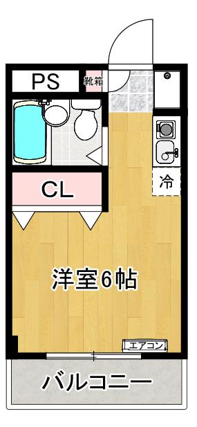 ヴェルデシティ(ワンルーム/4階)の間取り写真