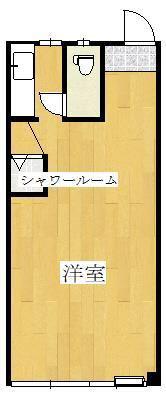 ラスカビル(1LDK/2階)の間取り写真