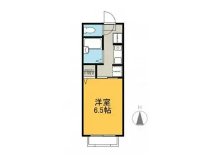 ツインコーポラスB(1K/2階)の間取り写真