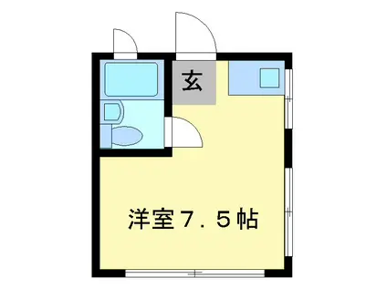 パンシオン垂水(ワンルーム/2階)の間取り写真