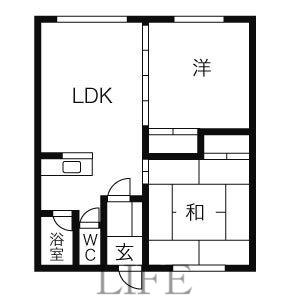 シティーハウス15(2LDK/3階)の間取り写真