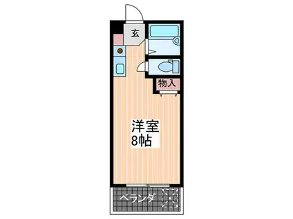 メゾンドールミト(ワンルーム/3階)の間取り写真