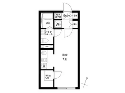 アーバンパーク下北沢(ワンルーム/4階)の間取り写真