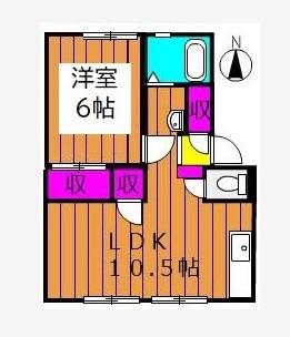 メゾンセンチュリーA棟(1LDK/1階)の間取り写真