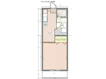 インターステイツ三条(1K/2階)の間取り写真