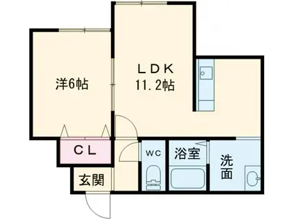 LA CLAIR10(1LDK/1階)の間取り写真