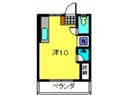 グリーンリーブスアサバ(ワンルーム/2階)の間取り写真