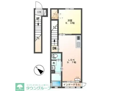 鶴ヶ島市富士見4丁目工事B(1LDK/2階)の間取り写真