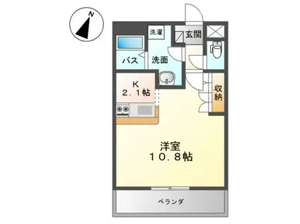 ミサオエンジェル(1K/1階)の間取り写真