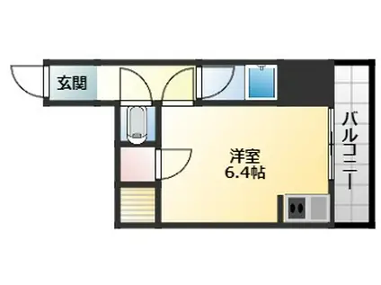 野々上ハイツ(ワンルーム/3階)の間取り写真