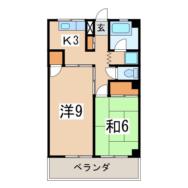 さくらマンション(2K/2階)の間取り写真