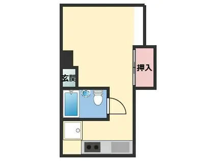 諏訪町マンションK(ワンルーム/4階)の間取り写真