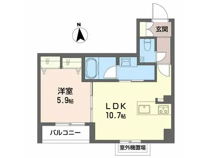 MONREVE-K(1LDK/2階)の間取り写真