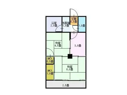 戸田ハイツ(2K/5階)の間取り写真