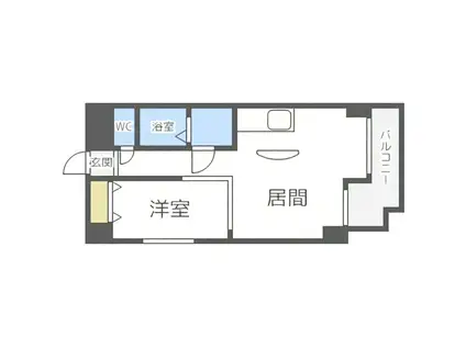 エアロール705(1LDK/5階)の間取り写真