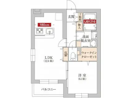 プリンシピオヒサリコ(1LDK/1階)の間取り写真