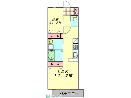 RESERVE H&M RESIDENCE(1LDK/3階)の間取り写真