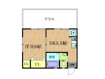 PLAGE NOBI BEACH(1DK/2階)の間取り写真