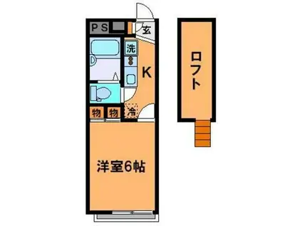 レオパレスピエナ(1K/2階)の間取り写真