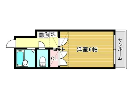 メープル永楽町(1K/1階)の間取り写真