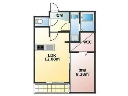 スマイルアパート相生(1LDK/1階)の間取り写真