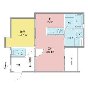 VILLA桜山(1LDK/2階)の間取り写真