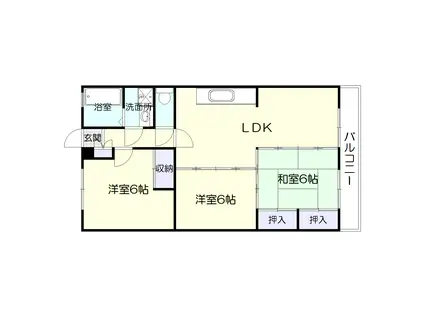 ベネフィス西陵(3LDK/5階)の間取り写真