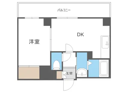 パストラーネ本郷(1DK/9階)の間取り写真