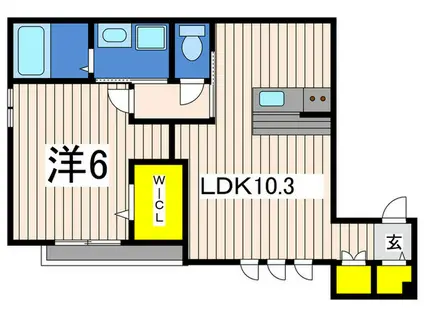 西区中央計画(1LDK/4階)の間取り写真