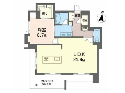 マグノリア上杉(1LDK/2階)の間取り写真