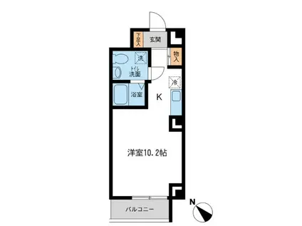 JMFレジデンス新横浜(ワンルーム/6階)の間取り写真