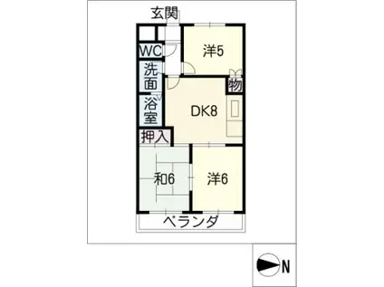 エステート23(3DK/1階)の間取り写真