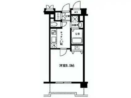 シャルマン秀栄(1K/3階)の間取り写真