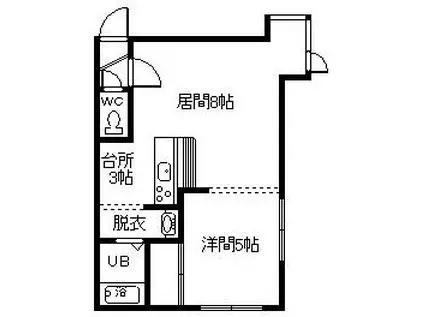 MAリベルティ(1LDK/1階)の間取り写真