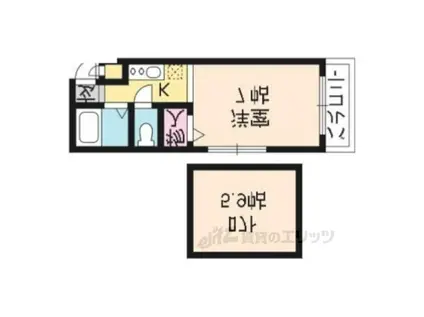 メゾン西上総(1K/2階)の間取り写真