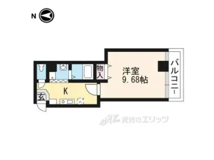 木屋町ビル(1K/6階)の間取り写真