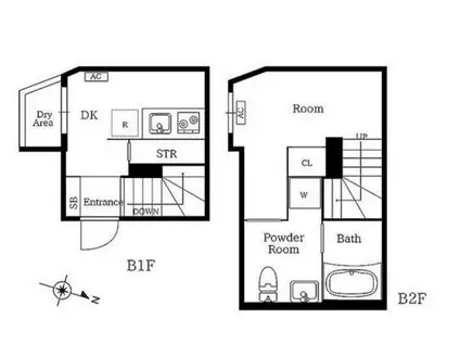 プレニーズ護国寺プレミア(1DK/1階)の間取り写真