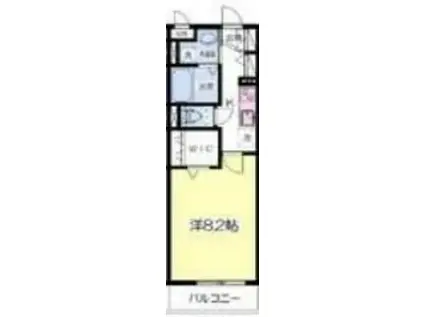 CHARM・Y湘南(1K/1階)の間取り写真