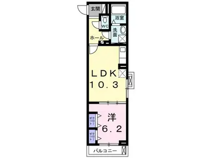 フォレスタ.III(1LDK/2階)の間取り写真