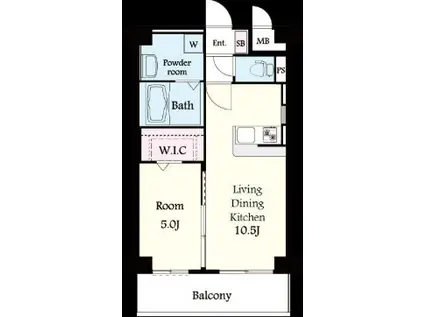 ウィリングコージー(1LDK/9階)の間取り写真